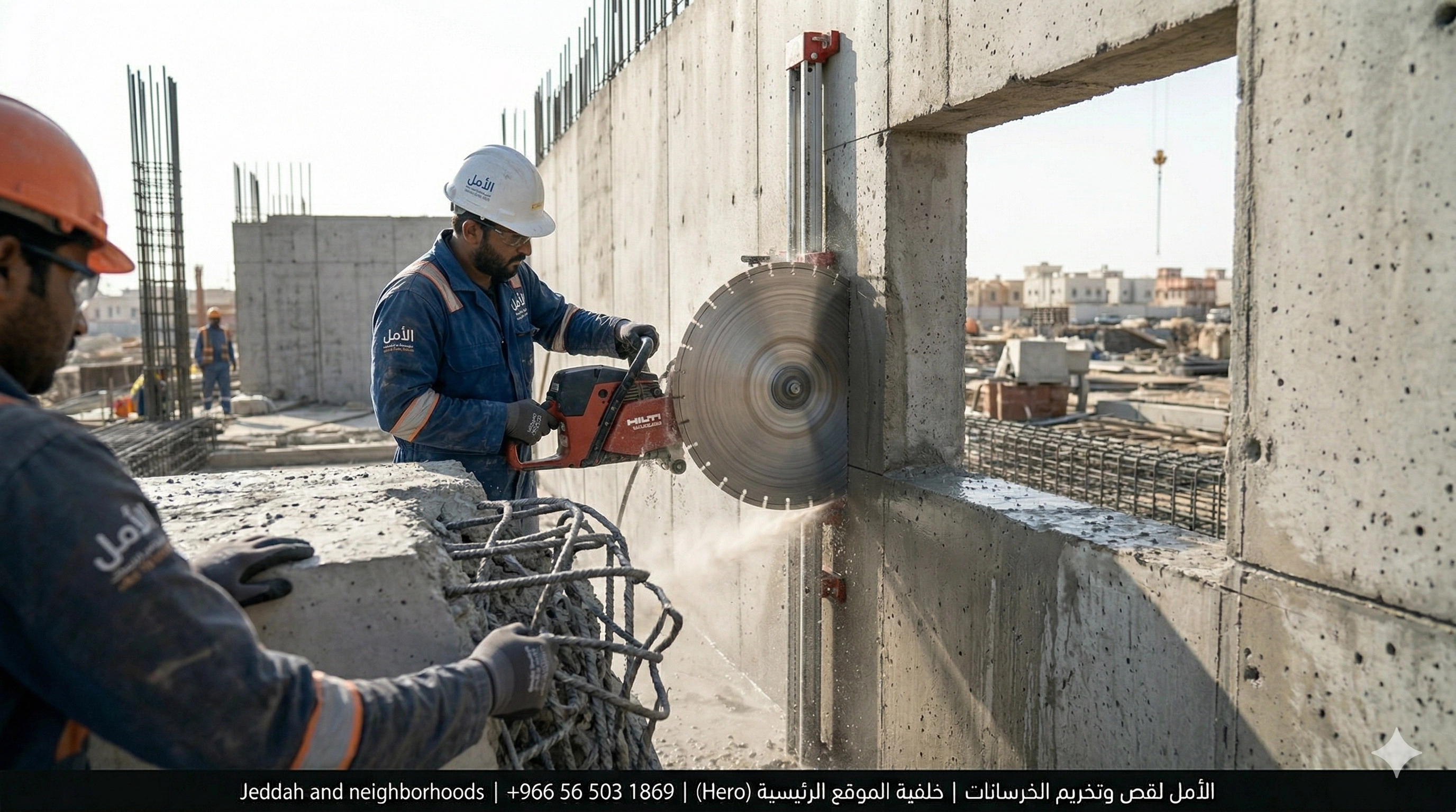 تقنيات القص الحديثة للخرسانة في السعودية